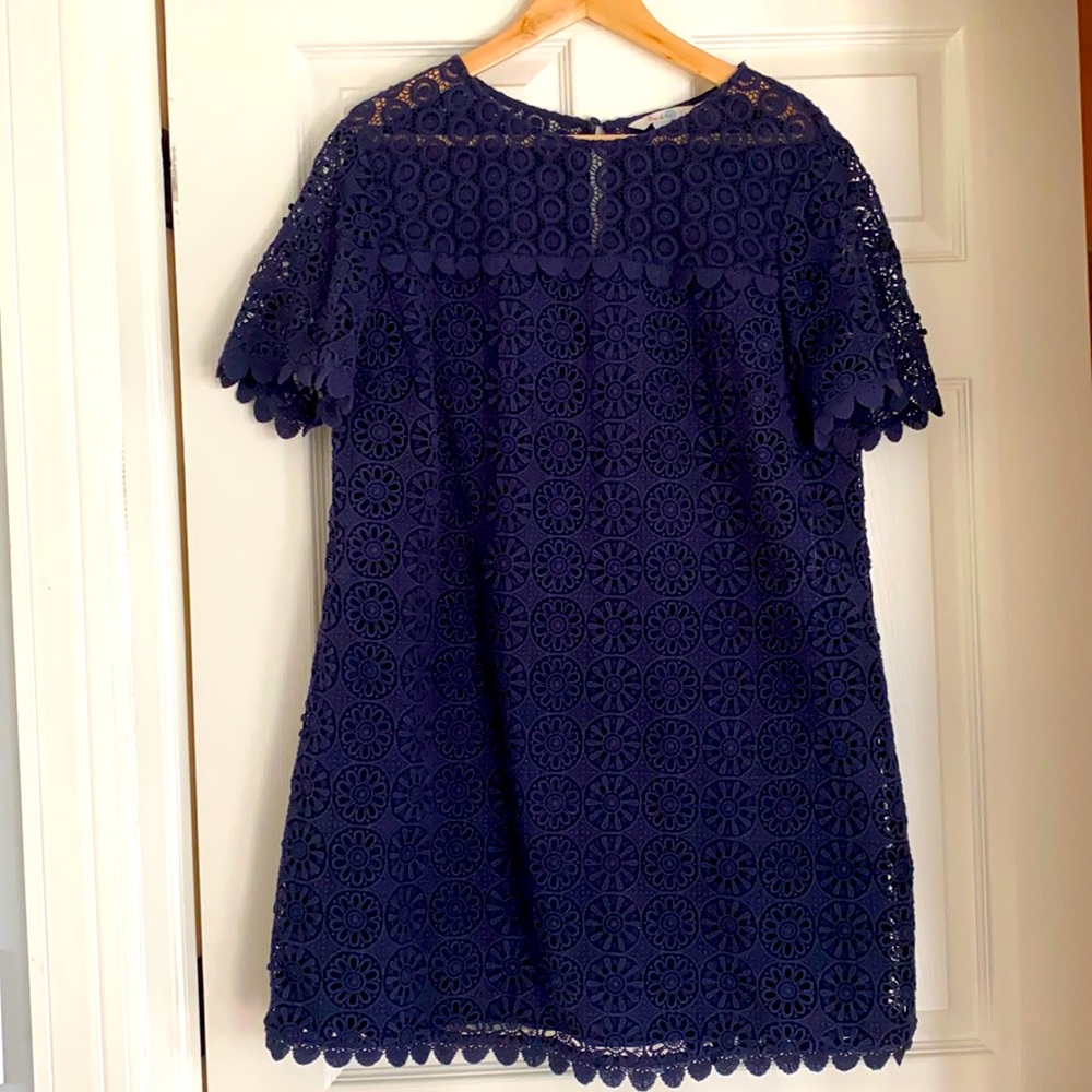 Boden navy short sleeve dress